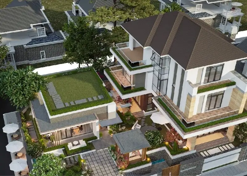 Mẫu biệt thự 2 tầng | 100+ Thiết kế biệt thự 2 tầng sang trọng