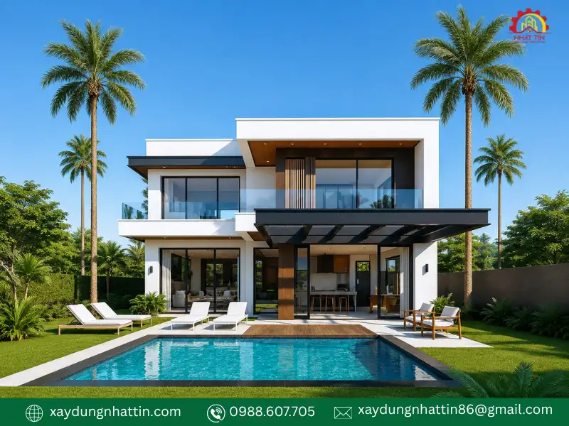 Tổng hợp 20 mẫu biệt thự 2 tầng 4 phòng ngủ đẹp hiện đại tiện nghi bậc nhất 2026