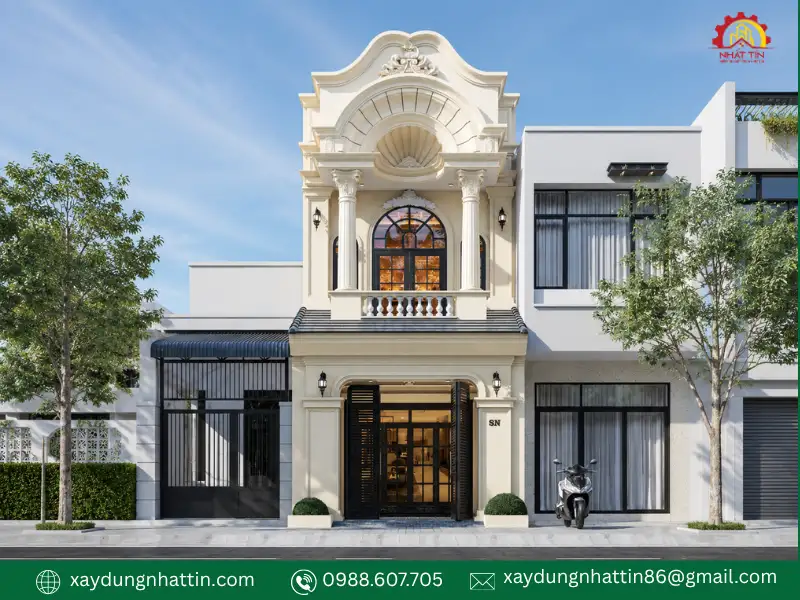 Khám phá 10+ mẫu mặt tiền nhà tân cổ điển đẹp sang trọng mới nhất 2026