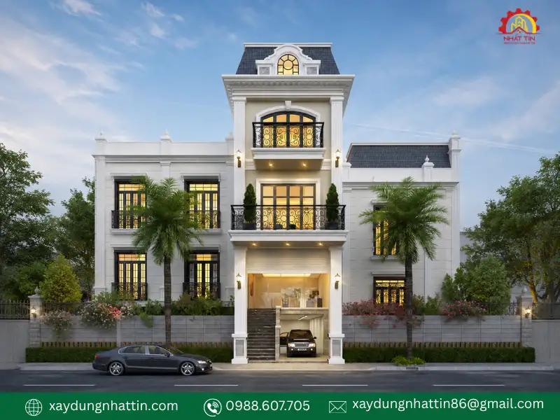 Khám phá 10+ mẫu mặt tiền nhà tân cổ điển đẹp sang trọng mới nhất 2026