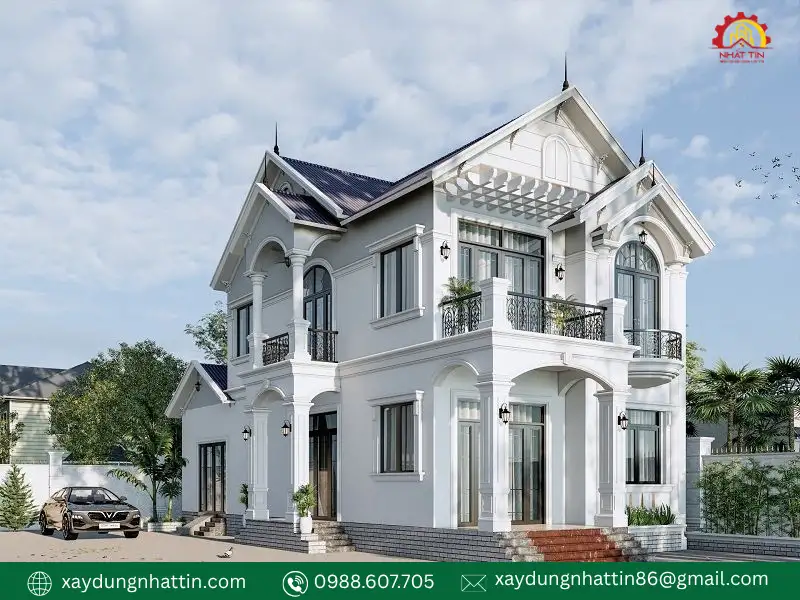 Khám phá 10+ mẫu mặt tiền nhà tân cổ điển đẹp sang trọng mới nhất 2026
