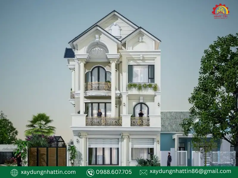 Khám phá 10+ mẫu mặt tiền nhà tân cổ điển đẹp sang trọng mới nhất 2026