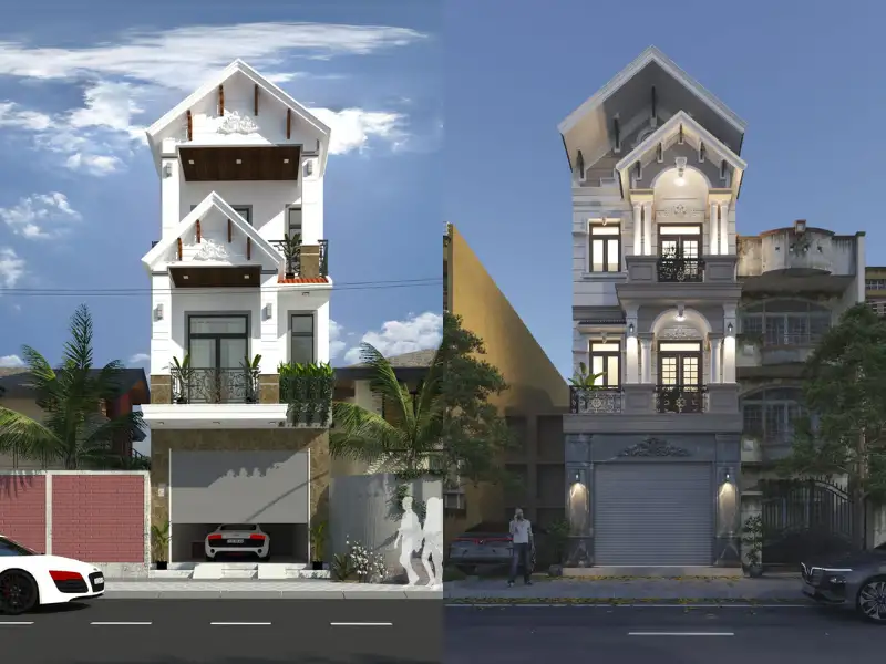 Top 8 mẫu nhà 3 tầng có gara tiện nghi nhất 2026