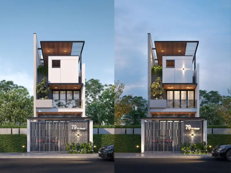 Top 8 mẫu nhà 3 tầng có gara tiện nghi nhất 2026