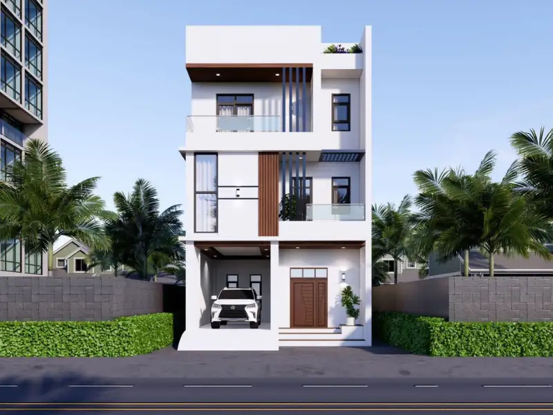 Top 8 mẫu nhà 3 tầng có gara tiện nghi nhất 2026