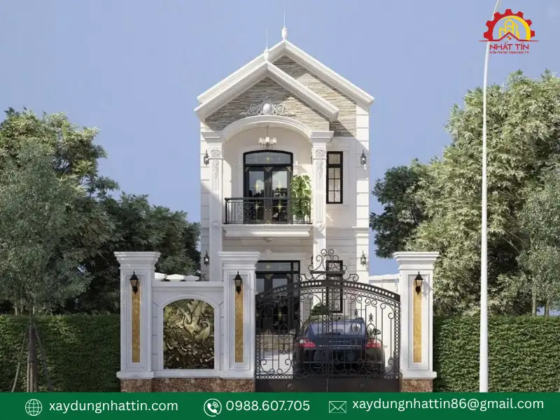 20+ Mẫu nhà phố 2 tầng đẹp hiện đmau-thiet-ke-2-tang-mai-thai